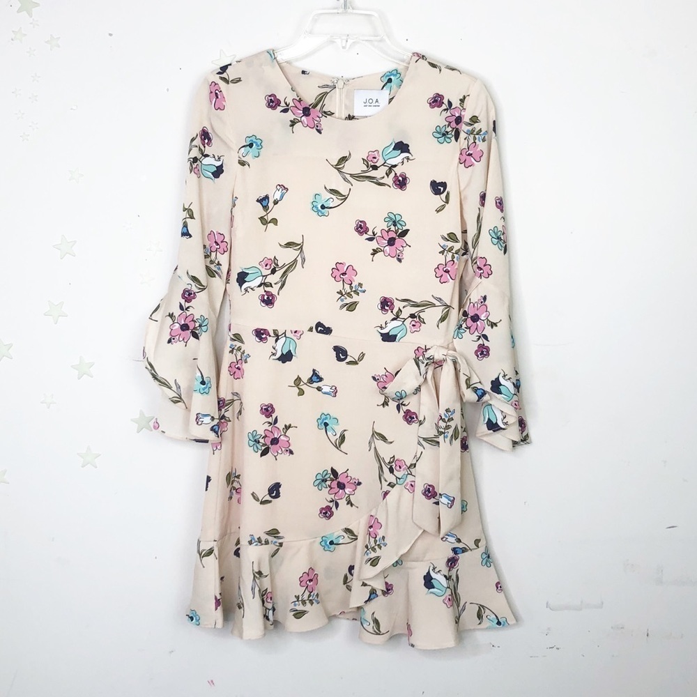 𝅺J.O.A  pink floral print ruffled mini dress - Picture 14 of 15